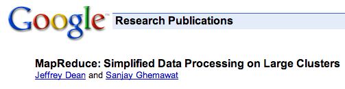 MapReduce paper from Google
